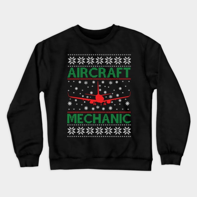 Aircraft Mechanic ugly sweater Crewneck Sweatshirt by MZeeDesigns